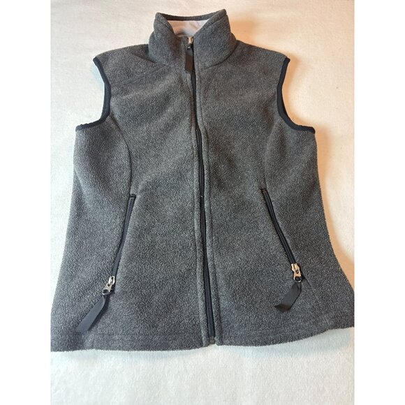 PATAGONIA Synchilla Gray Fleece Zip-Up Vest With Pockets Small - Picture 1 of 11